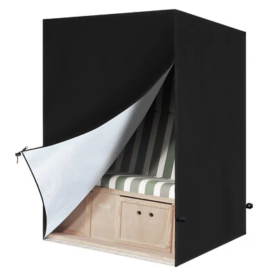 NEVERLAND Strandkorb Schutzhülle Winterfest Strandkorbhülle für Abdeckhaube Abdeckung