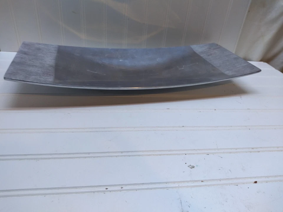 Vera Wang Platter Rectangle Silver-Plated Serving Tray Plate Serveware 18" X 8" - Image 2 of 4