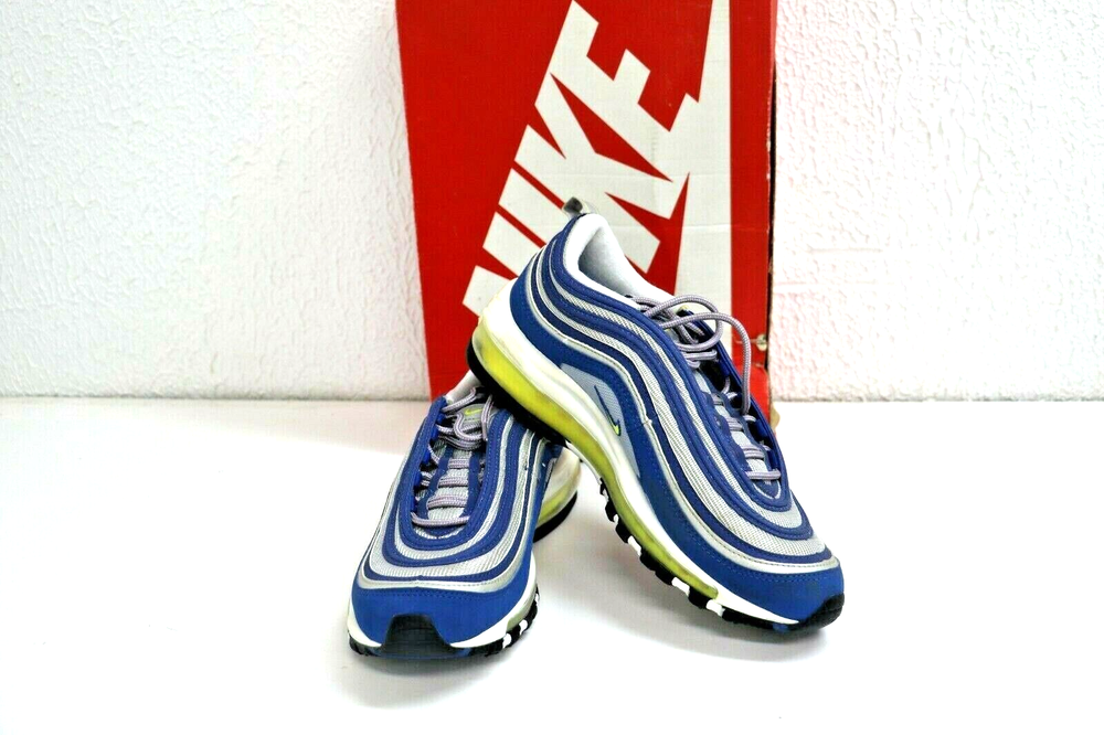 Nike Air Max 97 Atlantic Blue Voltage Yellow Mens Size 7.5 EUR 40.5