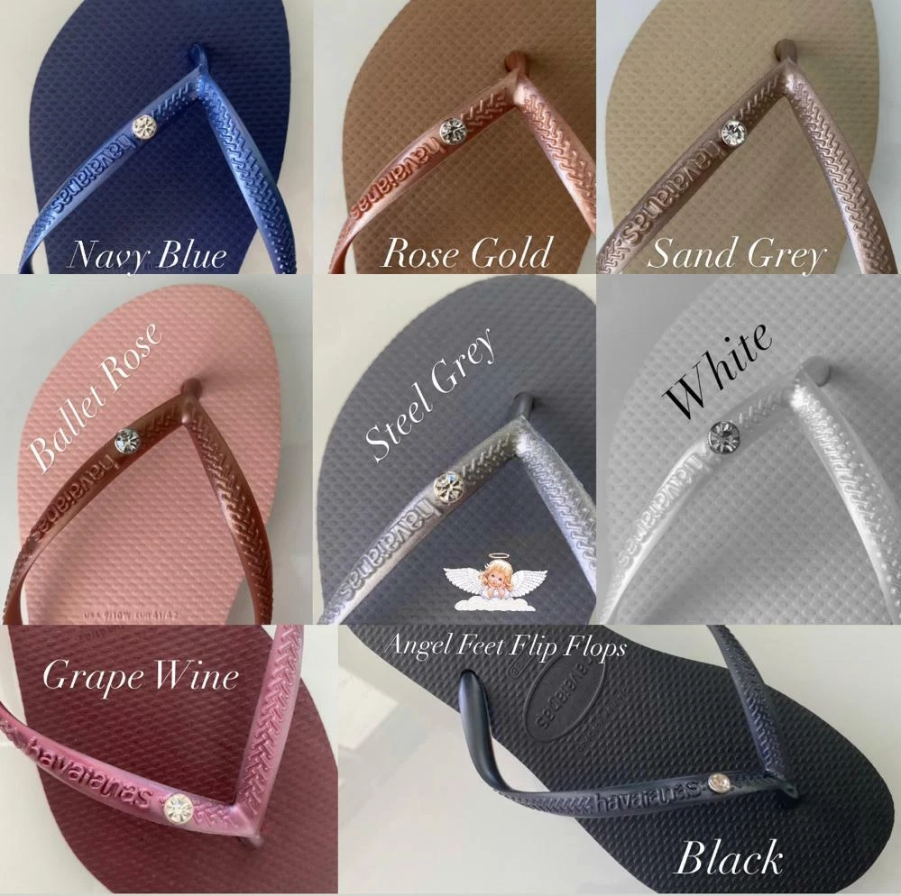 Navy crystal shop havaianas