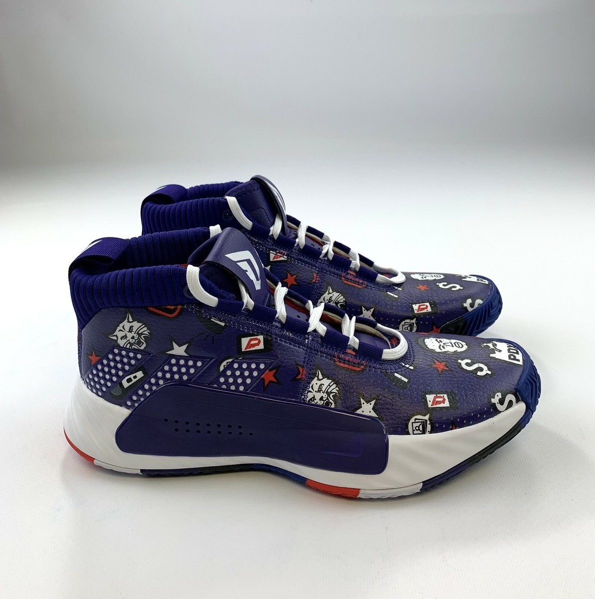 Adidas DAME 5 Basketball Shoes Purple LE Print $ Adidas DAME 5 Basketball Shoes Purple LE Print - (EG2317  main image 3