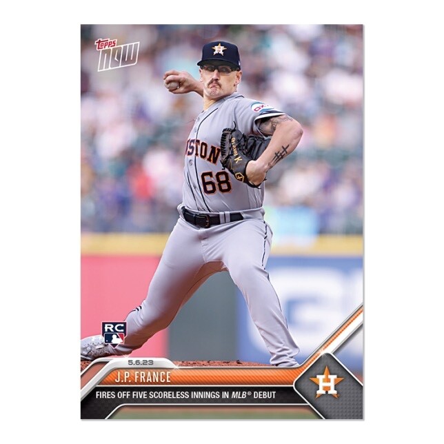 2023 Topps Now 244 J. P. France Astros Rookie /725