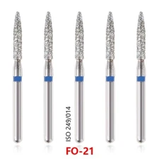 50 Dental Diamond Ball Round Bur Medium FG 1.6mm High Speed Handpiece FO-21
