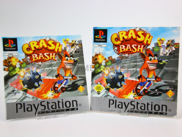 Sony Playstation 1 PS1 Spielanleitung Handbuch + Frontcover Crash Bash Sony Playstation 1 PS1 Spielanleitung Handbuch + Frontcover Crash Bash