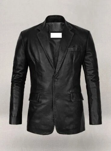 CLASSIC New Men's Black TWO BUTTON Blazer 100% Pure Sheepskin StyleSlimFitBlazer
