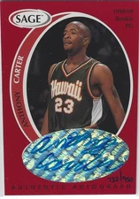 ANTHONY CARTER HAWAII RAINBOW WARRIORS 1998 SAGE AUTO AUTOGRAPH CARD #732/950