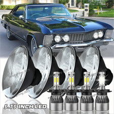 4pcs 5 34 5.75 Inch Round Led Hilow Headlights For Buick Riviera 1963-1974