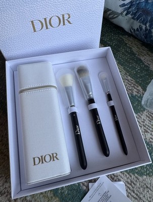 Dior Backstage 3pc Makeup Brush Set with White Case Limited Edition