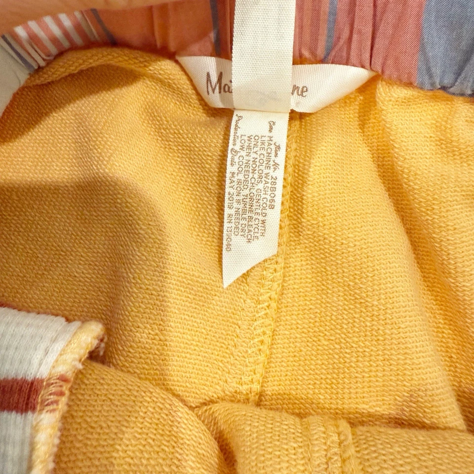 Matilda Jane Boys Too Cool Jogger Pants Size 8 Gold Cotton Knit - Image 4 of 4