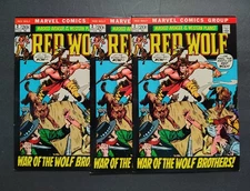 RED WOLF #3(3 UNCIRCULATED FILE COPIES)🔥BEAUTIFUL BLACK COVER/RARE IN HIGHGRADE
