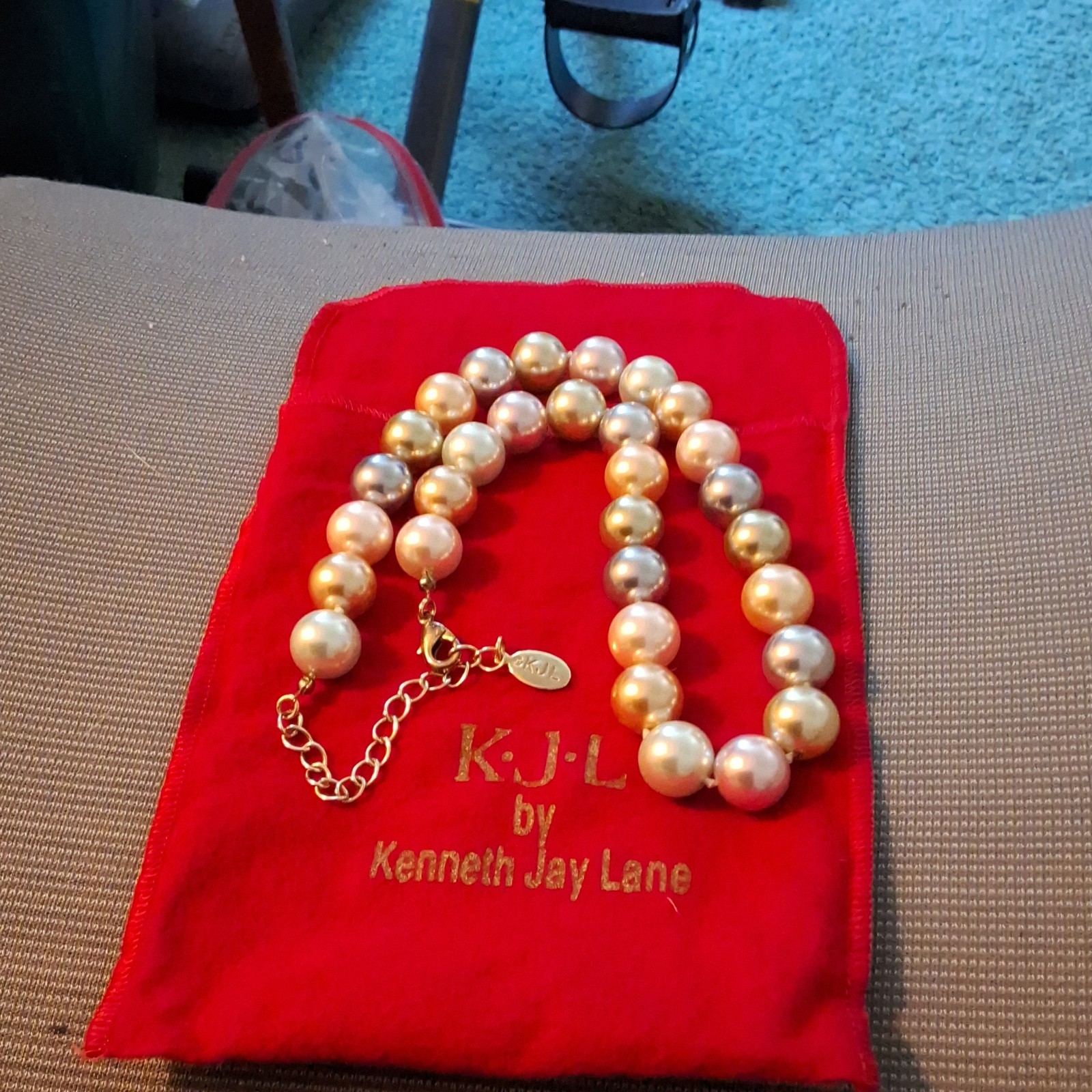 Kenneth Jay Lane KJL Multicolor Simulated Pearl B… - image 1