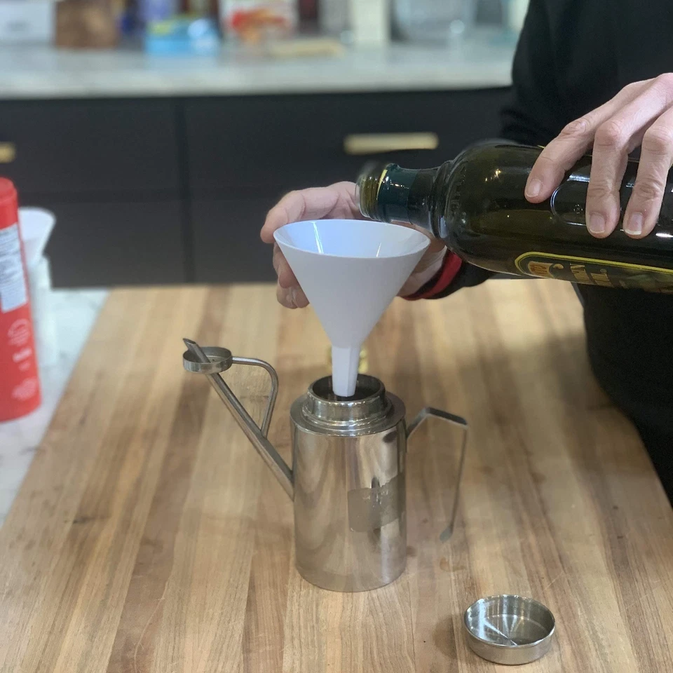 Funil de plástico para todos os fins, conjunto de 5, branco, mini, pequeno, médio, grande - Imagem 4 de 4