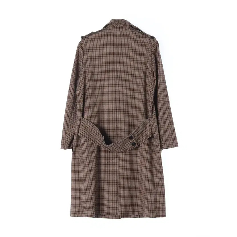 Sandro Check Pattern Double Button Long Coat Jack… - image 3