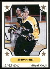 1991-92 7th Inning Sketch WHL #207 Merv Priest