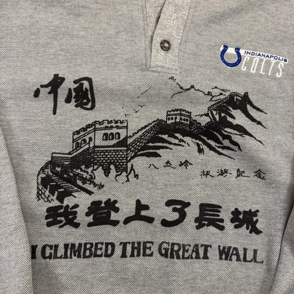 Moletom masculino vintage STARTER 2XL pulôver pesado Henley anos 90 - Imagem 4 de 4