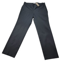 J Jill Precision Stretch Pants Womens 12 Black Straight Leg Side Zip Office New