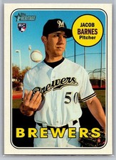 Jacob Barnes 2018 Topps Heritage BASEBALL #507 Milwaukee Brewers RC