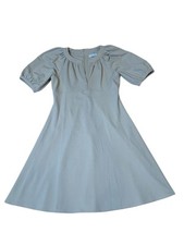 Calvin Klein Women's Beige Tan Stretch Dress Balloon Sleeves Size 8 EUC