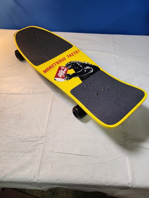 Vintage 1986 Godzilla And Dr. Pepper Promotional Skateboard 30" Long 10" Wide