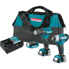 NIB Makita 12V Max CXT CT326: Drill/Driver, Impact Wrench, Flashlight, 2 x 1.5Ah