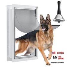 Dog Door for Wall - Steel Frame, Telescoping Tunnel Double X-Large Food-Grade