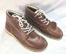 Kickers Kick Hi Men's Size 46 Brown Lace Up Leather Boots New