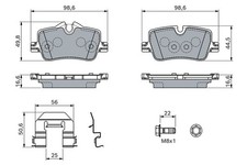 Bosch 0 986 460 145 Bremsbelag f�r BMW