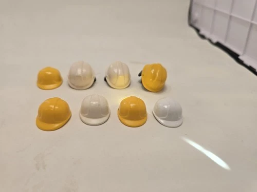 Playmobil Hard Construction Hats Vintage Lot X8