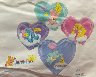 2003 RARE 33'' x 32'' Care Bears Super Shape Mylar Balloon Cluster