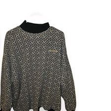 Adidas Originals All Over Print Sweatshirt Women Medium Mock Crew Neck Oversized