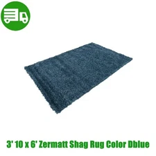 "3' 10 x 6' Zermatt Shag Rug Color Dblue "