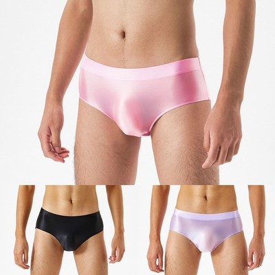 Herren Glänzend Satin Glänzend Wetlook Schlüpfer Slips Unterwäsche Panty Stretch Tanga
