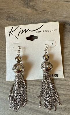 Kim Rogers vega bead earrings new