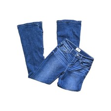 BKE Jeans Girls 14 Blue Medium Wash Mid Rise Bootcut Distressed Adjustable READ