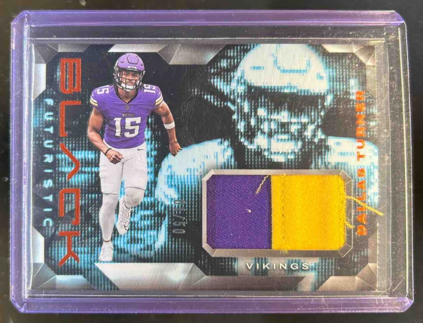 Dallas Turner Panini Black Futuristic Relics #FDTR Citrine