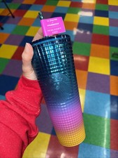 24oz. Venti Starbucks Ombre Pride Grid Tumbler Authentic NEW WITH TAGS