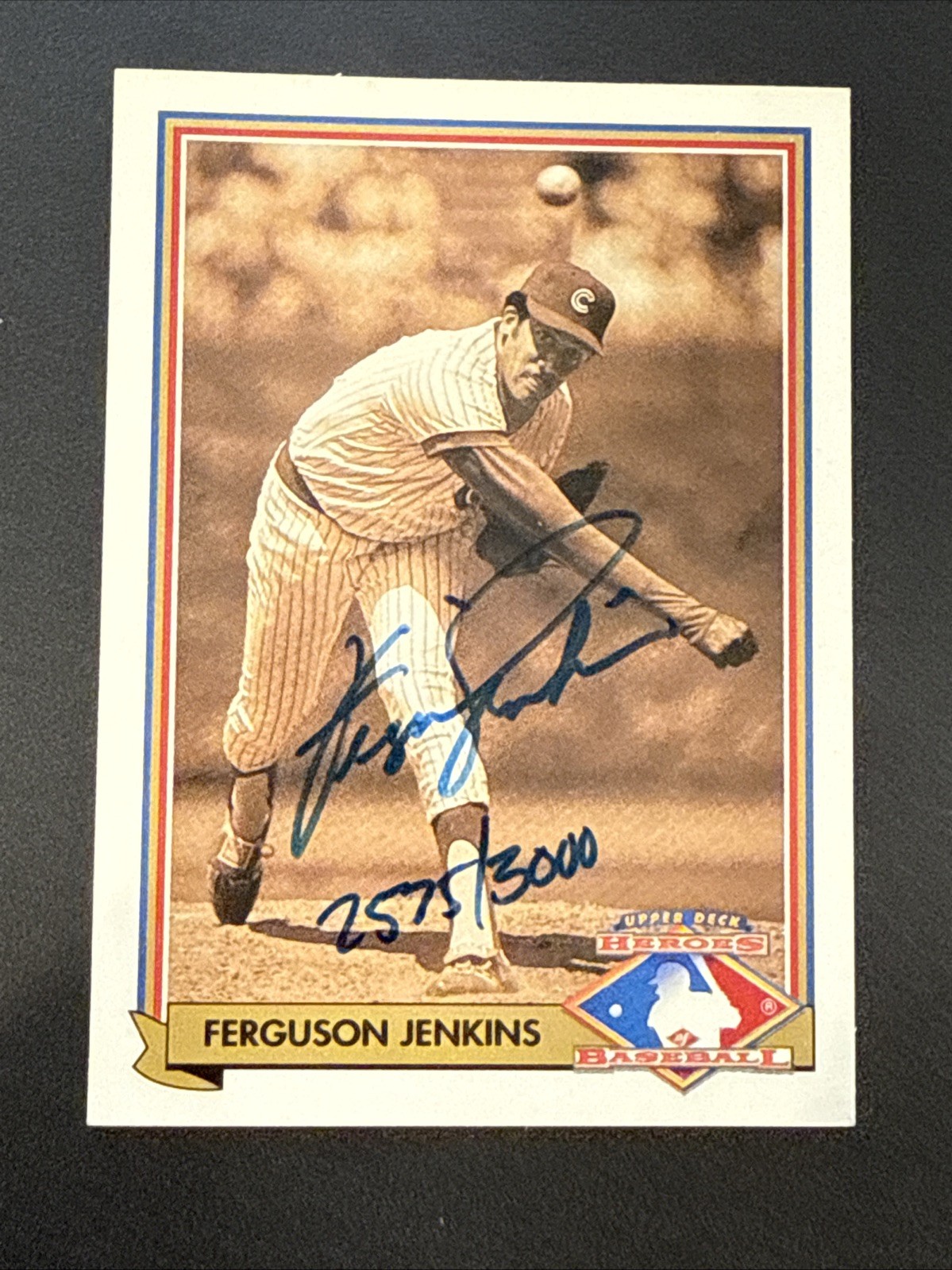 1991 Upper Deck Heroes of Baseball Fergie Ferguson Jenkins Auto /3000 #PNCARDS