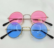 His Hers Set John Lennon Round Hippie UV400 NOS Vintage 1990s Sunglasses 1960s