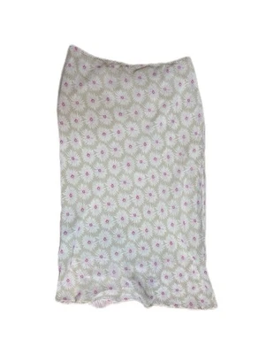 Vintage Banana Republic 100 % Seide Blumen Midirock gefüttert Y2K Cottagecore Größe 0 - Bild 1 von 3