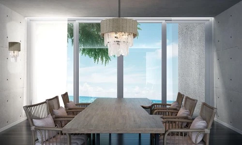 Minka Lavery 5296 Breaker Isle 6 Light 20"W Semi-Flush Waterfall - Coal - Picture 7 of 12