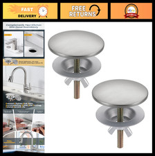 2 PCS Kitchen Sink Hole Cover - Brass Metal Plug, Faucet Tap Hole Plate Stopper,