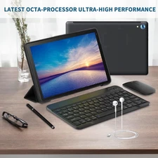 10.1" WIFI Tablet Android 14 Tablets Pad 64GB 128GB HD Quad-Core Dual Camera