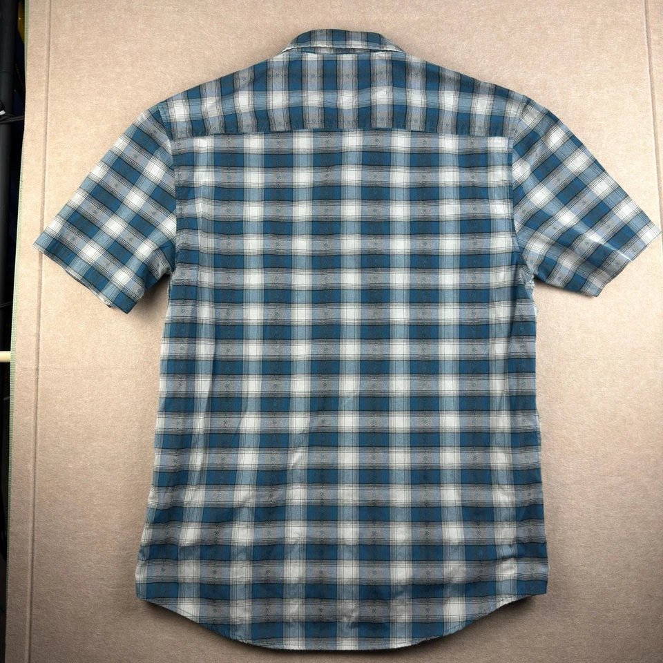 Sovereign Code Shirt Men L Surfer Blue Plaid Harrison Button Down Western Fit - Image 2 of 4