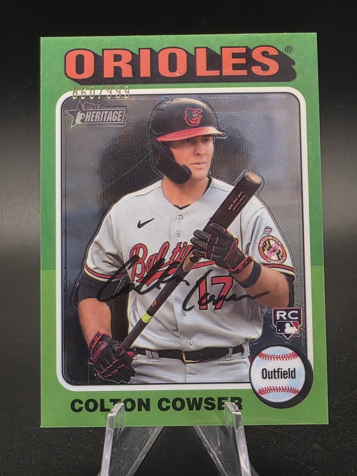 2024 Topps Heritage #388 Colton Cowser 860/999 Chrome (RC)