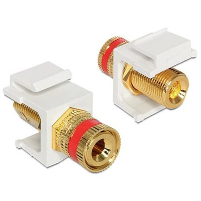Delock Keystone Modul Polklemme > Gewindebuchse rot # 86304