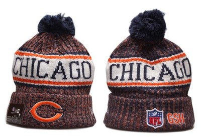 Unisex Adults American Ball Cuffed Knit Hat With Pom Fleece lined 23B