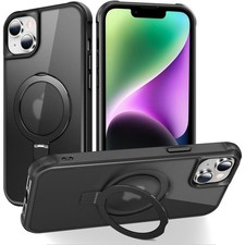 Iphone 14 Plus Shockproof Case with Kickstand Ring and Lense Covers