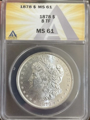 8TF! 1878 P Morgan Silver Dollar ~ UNCIRCULATED 8 TAIL FEATHERS ~ 90% Silver $1