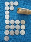 Roll of 20 Franklin Half Dollars Dated  1952-1963. Total Of 7.234 Oz of Silver