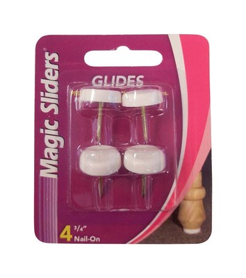 Magic Sliders 45262 Nail-On Plastic Glide 3/4 in. for Straight Wooden Legs